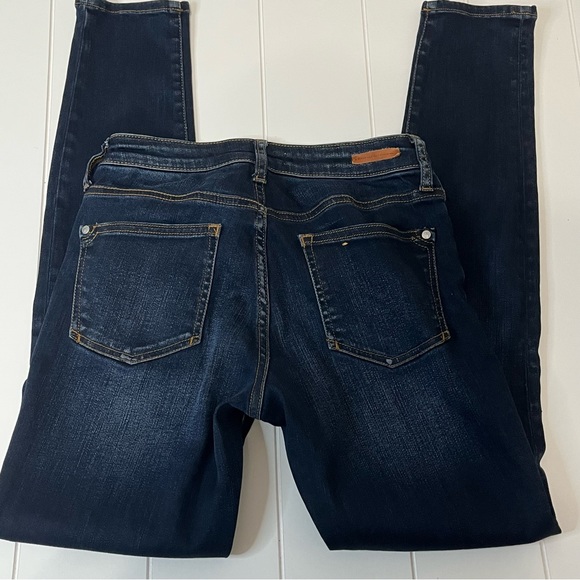 Pilcro and the Letterpress ‘Script’ Mid Rise Dark Wash Skinny Jeans Sz 26 - Picture 7 of 8